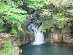 登山口近くの甘茶滝