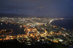 日没まで待って夜景を撮影