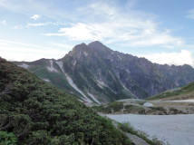 テント場から見える剱岳