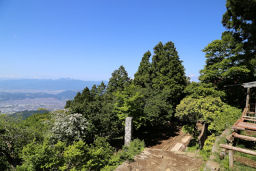 大山山頂から富士山方面