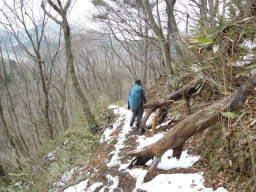 下山時にはもう雪が溶けてます 