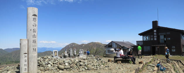 快晴の塔ノ岳山頂