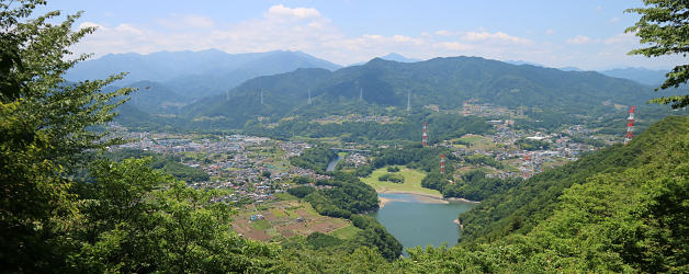 西山峠近くの見晴台より