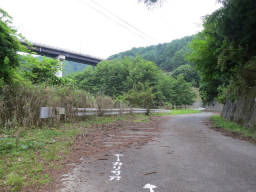 林道の地面にも案内